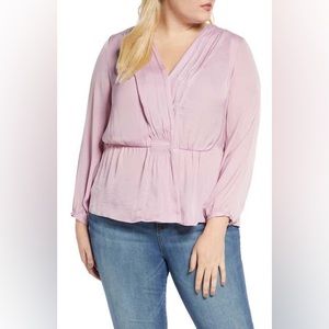 1.STATE Smocked Blouse.   Size 3X.  Color - Pink, Rose, Mauve.